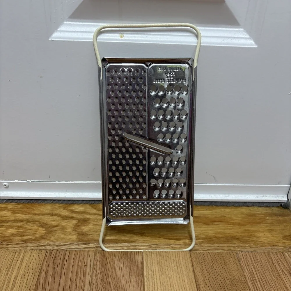 Vintage Foley Stainless Flat Grater Zester Shredder All in One USA EUC‎
